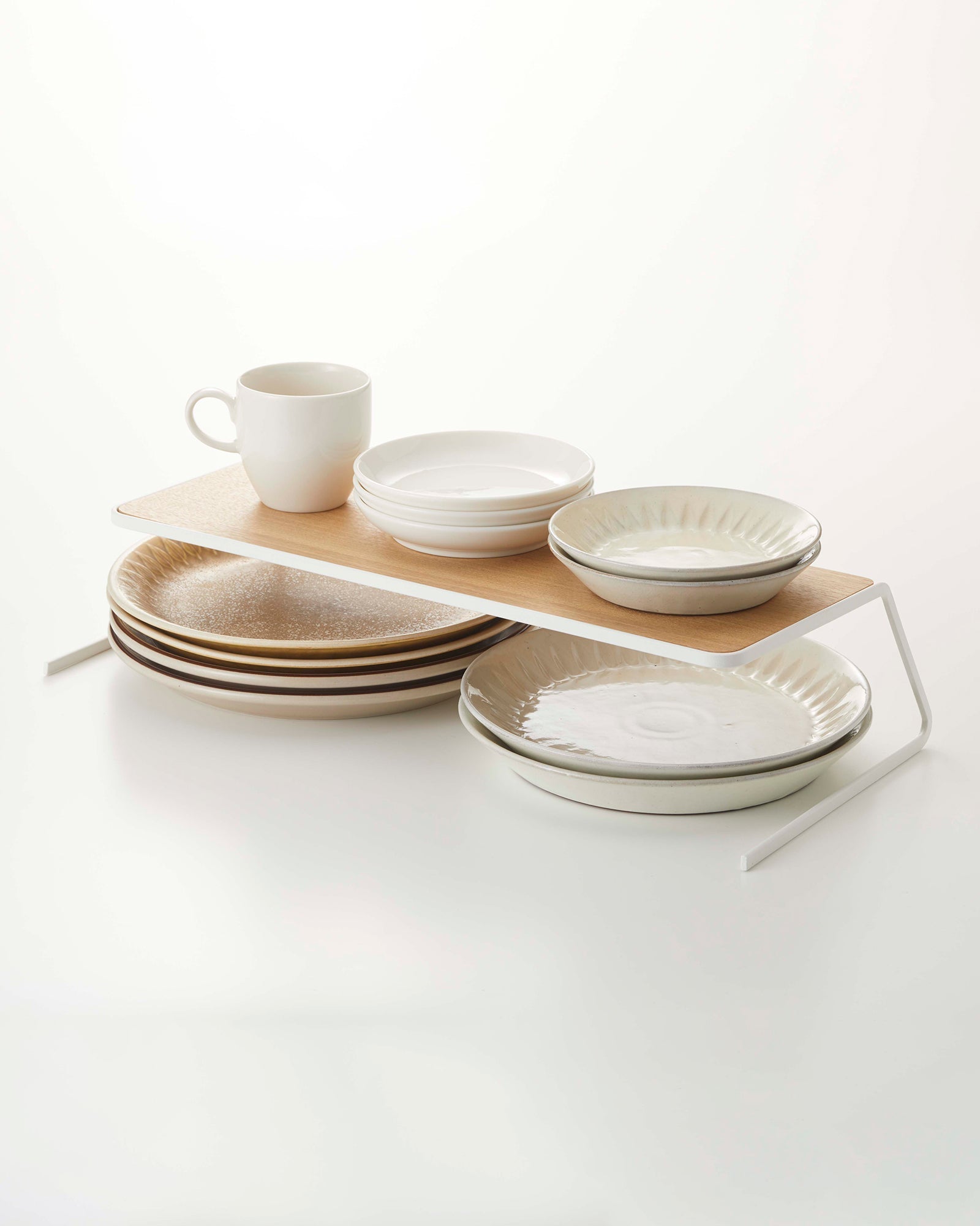 Dish Riser - Large - Steel + Wood